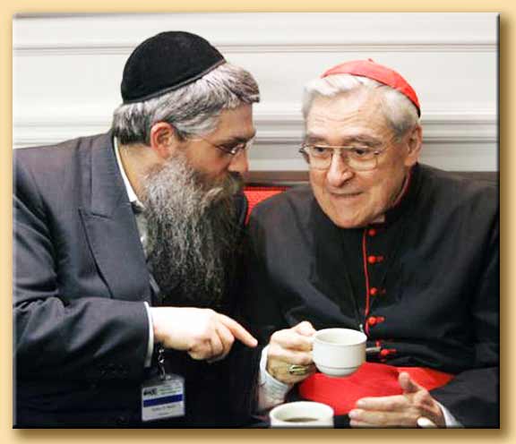 il cardinale lustiger a colloquio con un rabbino