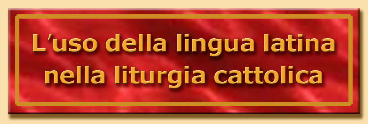titolo l'uso della lingua latina nella liturgia cattolica