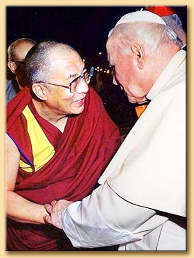 giovanni paolo II col dalai lama